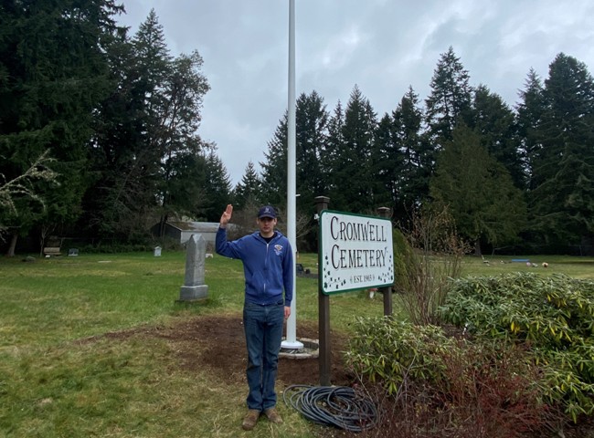 Installation and Dedication of Cemetery Flagpole - Eagle Scout Project