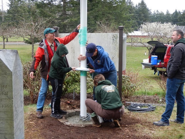 Installation and Dedication of Cemetery Flagpole - Eagle Scout Project